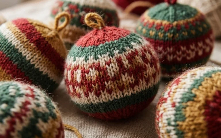 12 Knit Christmas Bauble Ornament Free Knitting Patterns - Page 2 of 2 - Knitting Pattern